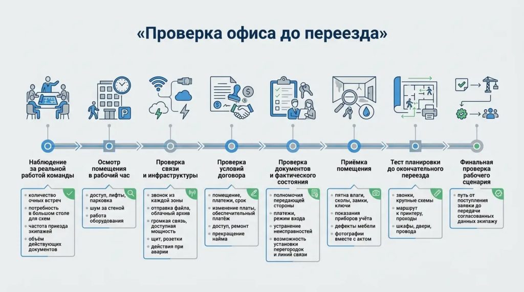 Проверка офиса до переезда